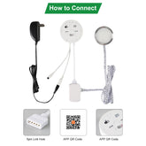 AIBOO RGB/RGBW WiFi Controller with Remote for RGB/RGBW LED Puck light,Compatible with Alexa and Google Assistant